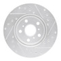 R1 88-93 Toyota Celica Front Left Drilled & Slotted Silver Brake Rotor