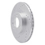 R1 06-15 Mazda MX-5 Miata Front Left Drilled & Slotted Silver Brake Rotor