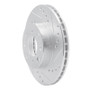 R1 84-90 Honda Prelude Front Right Drilled & Slotted Silver Brake Rotor