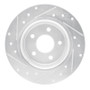 R1 02-08 Seat ALHAMBRA Rear Right Drilled & Slotted Silver Brake Rotor