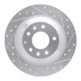 R1 06-07 Mazda 6 Rear Right Drilled & Slotted Silver Brake Rotor
