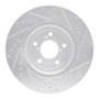 R1 17-20 Acura MDX Front Left Drilled & Slotted Silver Brake Rotor