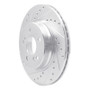 R1 93-02 Mercedes-Benz SL500 Rear Left Drilled & Slotted Silver Brake Rotor