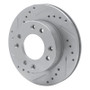 R1 86-88 Mazda RX-7 Front Left Drilled & Slotted Silver Brake Rotor