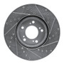 R1 99-04 Acura RL Front Left Drilled & Slotted Silver Brake Rotor