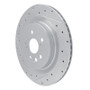 R1 20-25 Lexus RX350 Rear Left Drilled & Slotted Silver Brake Rotor