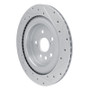 R1 20-25 Lexus RX350 Rear Left Drilled & Slotted Silver Brake Rotor