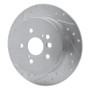 R1 04-05 Toyota RAV4 Rear Left Drilled & Slotted Silver Brake Rotor