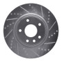 R1 12-25 Chrysler Pacifica Front Right Drilled & Slotted Silver Brake Rotor