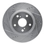R1 22-25 Audi A3 Quattro Front Left Drilled & Slotted Silver Brake Rotor
