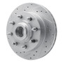 R1 98-03 Dodge Ram 2500 Van Front Left Drilled & Slotted Silver Brake Rotor