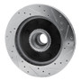 R1 98-03 Dodge Ram 2500 Van Front Left Drilled & Slotted Silver Brake Rotor