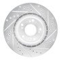 R1 97-05 Acura NSX Rear Left Drilled & Slotted Silver Brake Rotor