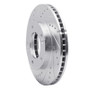 R1 03-06 Kia SORENTO Front Left Drilled & Slotted Silver Brake Rotor