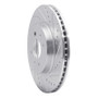 R1 12-23 Hyundai ACCENT Front Right Drilled & Slotted Silver Brake Rotor