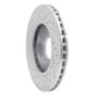 R1 91-96 Chrysler Town & Country Front Right Drilled & Slotted Silver Brake Rotor