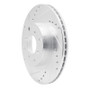 R1 87-90 Acura Legend Front Left Drilled & Slotted Silver Brake Rotor