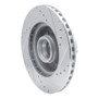 R1 87-90 Dodge DAKOTA RWD Front Left Drilled & Slotted Silver Brake Rotor