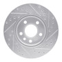 R1 96-00 Volkswagen EuroVan Front Left Drilled & Slotted Silver Brake Rotor