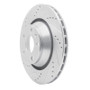 R1 08-15 Audi TT Quattro RS Rear Left Drilled & Slotted Silver Brake Rotor