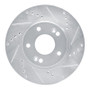 R1 10-13 Kia Forte5 Front Right Drilled & Slotted Silver Brake Rotor