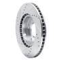 R1 10-13 Kia Forte5 Front Right Drilled & Slotted Silver Brake Rotor