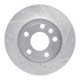 R1 92-95 Volkswagen EuroVan Front Right Drilled & Slotted Silver Brake Rotor