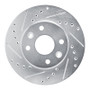 R1 94-00 Kia SPECTRA Front Left Drilled & Slotted Silver Brake Rotor