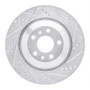 R1 04-18 Audi A8 Rear Right Drilled & Slotted Silver Brake Rotor