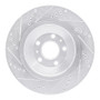 R1 04-18 Audi A8 Rear Right Drilled & Slotted Silver Brake Rotor
