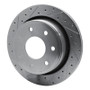 R1 12-14 Ford F-150 4WD Rear Left Drilled & Slotted Silver Brake Rotor