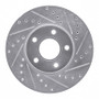R1 10-13 Ford Transit CONNECT Front Right Drilled & Slotted Silver Brake Rotor