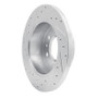 R1 06-18 Dodge Sprinter 3500 Rear Right Drilled & Slotted Silver Brake Rotor