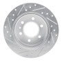R1 06-18 Dodge Sprinter 3500 Rear Right Drilled & Slotted Silver Brake Rotor