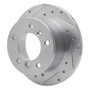 R1 02-18 Dodge Sprinter 3500 Rear Left Drilled & Slotted Silver Brake Rotor