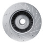 R1 08-25 Ford E-150 Front Left Drilled & Slotted Silver Brake Rotor