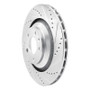 R1 05-11 Audi A6 Quattro Rear Right Drilled & Slotted Silver Brake Rotor