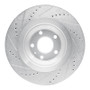 R1 05-11 Audi A6 Quattro Rear Right Drilled & Slotted Silver Brake Rotor