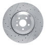 R1 21-25 Jaguar F-Pace Front Left Drilled & Slotted Silver Brake Rotor