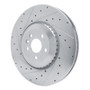 R1 21-25 Jaguar F-Pace Front Left Drilled & Slotted Silver Brake Rotor
