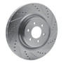 R1 03-17 Dodge Viper Rear Right Drilled & Slotted Silver Brake Rotor