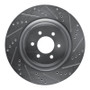 R1 03-17 Dodge Viper Rear Right Drilled & Slotted Silver Brake Rotor