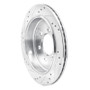 R1 07-17 Ford Expedition Rear Right Drilled & Slotted Silver Brake Rotor