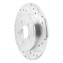 R1 05-08 Ford Escape Rear Right Drilled & Slotted Silver Brake Rotor