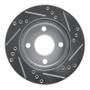 R1 95-96 Dodge Neon (USA/Canada) Front Left Drilled & Slotted Silver Brake Rotor