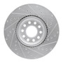 R1 99-04 Audi A6 Quattro Front Left Drilled & Slotted Silver Brake Rotor