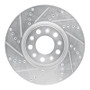 R1 13-23 Chrysler 200 Front Left Drilled & Slotted Silver Brake Rotor