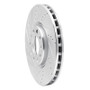R1 13-23 Chrysler 200 Front Left Drilled & Slotted Silver Brake Rotor