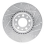 R1 13-23 Chrysler 200 Front Left Drilled & Slotted Silver Brake Rotor
