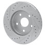 R1 91-96 Toyota Previa Front Right Drilled & Slotted Silver Brake Rotor